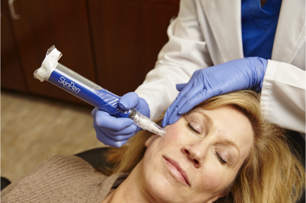 a woman getting a botox injection